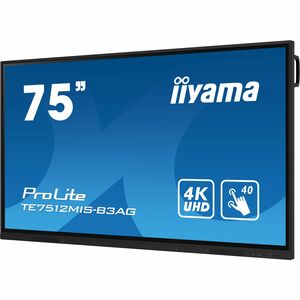 iiyama ProLite TE7512MIS-B3AG 4K UHD LCD Collaboration Display - ARM Cortex A55 - 8 GB - Infrarot (IrDA) - Touchscreen - 1
