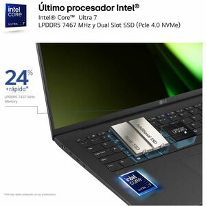 LG gram 17Z90S-G.AD78B 43.2 cm (17") Notebook - WQXGA - Intel Core Ultra 7 155H - Intel Evo Platform - 32 GB - 1 TB SSD - 