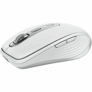 Logitech MX Anywhere 3S Mouse - Bluetooth/Radio Frequency - USB Type C - Darkfield - 6 Button(s) - Pale Gray - Wireless - 