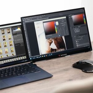 Verbatim PMT-15 16" Class LED Touchscreen Monitor - 16:9 - 6 ms - 15.6" Viewable - Capacitive - 10 Point(s) Multi-touch Sc