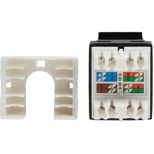 Eaton Tripp Lite Series Cat6a Keystone Jacks, 25 Pack - 4PPoE Compliant, 110/Krone, 568A/B, RJ45 Ethernet, Black, TAA - 25
