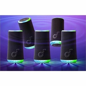 soundcore Glow Portable Bluetooth Speaker System - 30 W RMS - Black - Battery Rechargeable