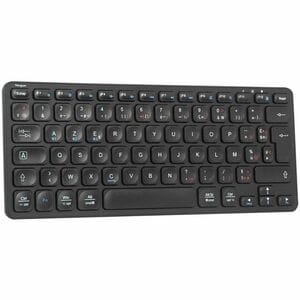 Targus AKB862FR Keyboard - Compact - Wireless Connectivity - French - Black - Bluetooth - 5.1 - Windows, Mac OS, iOS, Andr