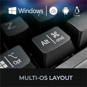 Adesso Multi-OS Mechanical Keyboard With CoPilot AI Hotkey - Cable Connectivity - USB Interface - 104 Key(s) - Multimedia,