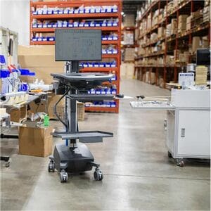 Ergotron StyleView Display Cart - TAA Compliant - 14.06 kg Capacity - 4 Casters - Aluminium - Dark Grey - 61 cm (24") Scre