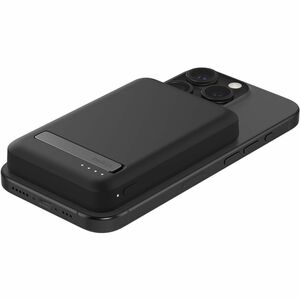 BoostCharge 5k 15W Qi2 Power Bank Wireless Charger with Cable and Kickstand - Black