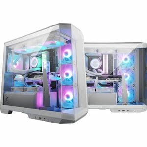 MSI MAG PANO M100R PZ Gaming Computer Case - Mid-tower - White - Tempered Glass - Micro ATX, ITX, Mini ITX Motherboard Sup