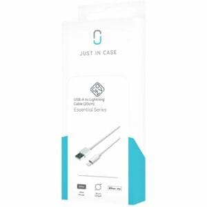 Just in Case 20 cm Lightning/USB Data Transfer Cable - Cable for iPhone, AirPods, Apple Watch, iPad - First End: 1 x USB 2