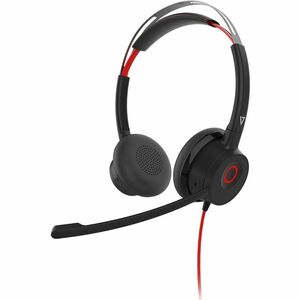 Cuffie V7 Premium HU621 Cavo Over-the-head, On-ear Stereo - Nero, Rosso - Microsoft Teams Certification - Binaural - Supra