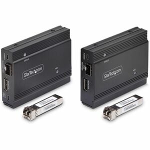 StarTech.com DisplayPort KVM Extender over Fiber Optic, 4K 60Hz, Console Extender Kit, Up to 984ft/300m (Multi-mode), 2x 1