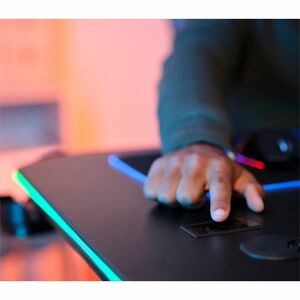 Trust Gaming Luminus GXT 709 Gaming-Tisch - Schwarz Top - 1200 mm Table Top Width x 600 mm Tischplatte Tiefe - 740 mm Höhe