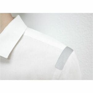 FootfallCam FC-FAC42 Fabric Staff Tag Iron Type - 80 mm Length x 25 mm Width - Rectangular - Cotton - Silver, Black - 20 Pair