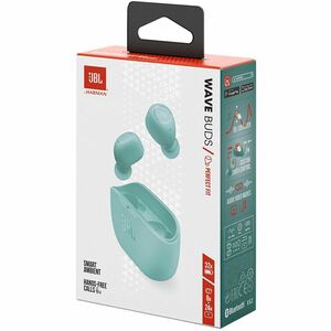 Harman Wave Buds True Wireless Earbud Stereo Earset - Mint - Binaural - In-ear - Bluetooth - 16 Ohm - 20 Hz to 20 kHz