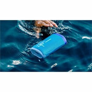 Ultimate Ears EVERBOOM Bluetooth Speaker System - Azure Blue - Surround Sound - Near Field Communication - Battery Recharg