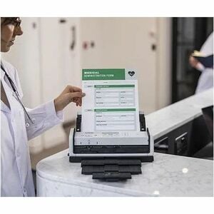 Brother ADS-1800W Sheetfed Scanner - 600 dpi Optical - White - 48-bit Color - 8-bit Grayscale - 30 ppm (Mono) - 30 ppm (Co