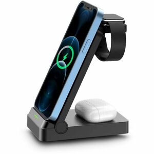 Chargeur à Induction Urban Factory Powee - Noir - 1 - Pour Smartphone, Smartwatch, Écouteurs, Écouteurs sans fil, Accessoi