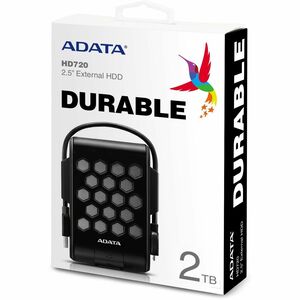 Disco Duro Pórtatil Adata HD720 AHD720-2TU31-CBK - 2.5" Externo - 2TB - Negro - Consola de juegos Dispositivo compatible -