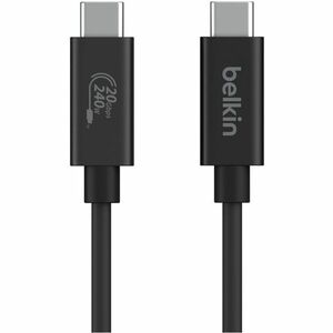 Belkin USB4 Cable, 240W + 20Gbps - 2 m USB4 A/V/Power/Data Transfer Cable for USB Device, Monitor - First End: 1 x USB4 Th