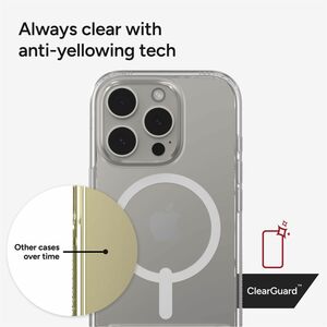 ZAGG Crystal Palace Snap Case for Apple iPhone 16 Pro Max Smartphone - Textured Grip - Clear - Drop Resistant, Yellowing R