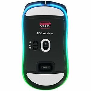 Mouse di gioco CHERRY XTRFY JW-5000-2 - Bluetooth - USB Tipo C - Nero - Cavo/Wireless - 2,40 GHz - 12000 dpi - Rotella Di 