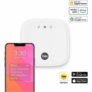 Yale Unity Entrance Smart Lock - Black, Silver - Wireless LAN - Bluetooth - Silver Powder Coat