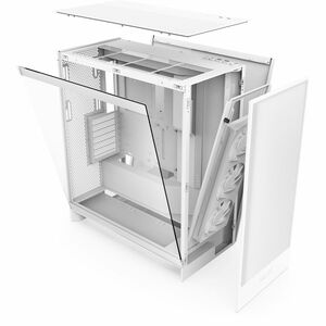 NZXT H7 Flow CM-H72FW-R1 Computer Case - ATX Motherboard Supported - Mid-tower - Galvanized Cold Rolled Steel (SGCC), Temp