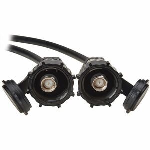 Eaton Tripp Lite Series Rigid Industrial RF Coaxial Cable (M/M) - IP68, F-Type Connectors, 10 ft. (3.1 m), Black - 10 ft C