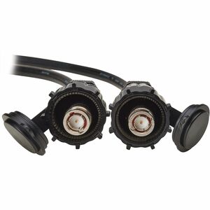 Eaton Tripp Lite Series Rigid Industrial RF Coaxial Cable (M/M) - IP68, BNC Connectors, 10 ft. (3.1 m), Black - 10 ft Coax