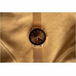 DCU BOULEVARD Smart Watch - Or rose Body Color - Zinc Alloy Case Material - Métal Band Material - Moniteur de Fréquence Ca