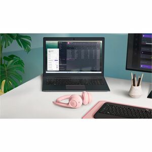 Logitech Zone Wireless Over-the-head, On-ear Stereo Headset - Rose - Binaural - Supra-aural - 3000 cm - Bluetooth - 32 Ohm