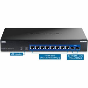 TRENDnet TEG-S7102 8 Ports Ethernet Switch - 10 Gigabit Ethernet - 10GBase-T, 10GBase-X - 2 Layer Supported - Modular - 40
