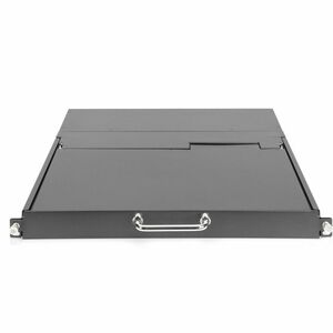 Digitus LCD Rack Console KVM Switch - Jet Black - 43.2 cm (17") LCD - Full HD - 1920 x 1080 - 1 x USB - 8 x VGA - Keyboard