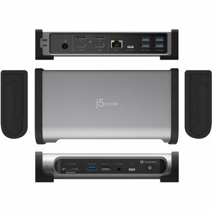 j5create JTD568 Thunderbolt 4 Docking Station - Ladefunktion - Speicherkartenleser - SD, microSD - 135 W - 4 Unterstützte 