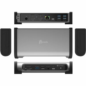 j5create JTD568 Thunderbolt™ 4 Quad Display Docking Station-UK, Black. Connectivity technology: Wired, Host interface: Thu