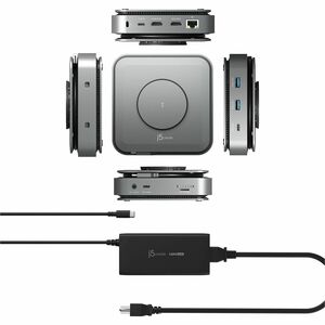j5create JCD3199P USB Type C Docking Station for Smartphone, Notebook, Monitor, TV - Charging Capability - Memory Card Rea