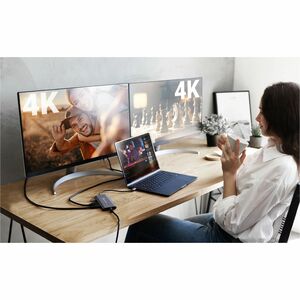 j5create Mini Dock JCD398 USB Type C Docking Station for Hard Drive, Camera, Flash Drive - Charging Capability - Space Gra