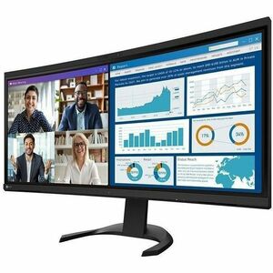 EIZO FlexScan EV3450XC-BK 34 Zoll Class Webcam UWQHD Gekrümmter Bildschirm LED-Monitor - 21:9 Format - Schwarz - 86,6 cm (
