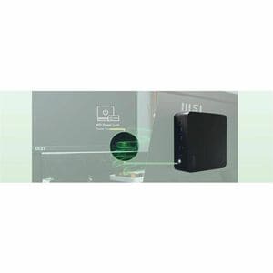 MSI Cubi NUC 1M Cubi NUC 1M-037ES Desktop AI Computer - Intel Core 3 100U - 8 GB - 256 GB SSD - Mini PC - Black - Intel Ch