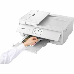 Canon PIXMA TS9551Ca Wired & Wireless Inkjet Multifunction Printer - Colour - White - Cloud/Copier/Printer/Scanner - 4800 