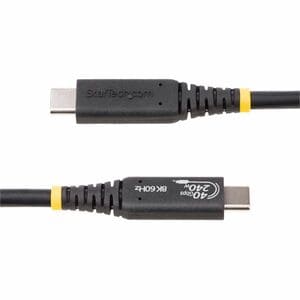 StarTech.com 50cm (1.6ft) USB4 Cable, USB-IF Certified USB-C Cable, 40 Gbps, 240W, 8K 60Hz, Compatible w/Thunderbolt/USB 3