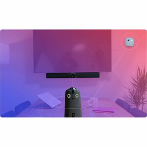 Owl Labs Meeting Owl 4+ Video Conference Equipment - Charcoal - For Video Conferencing, Meeting Room, Huddle Space, Presen