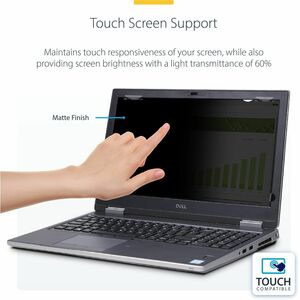 StarTech.com 17-inch 16:10 Flip-Up Privacy Screen with Touch, Anti-Glare Blue Light Filter, Laptop Monitor Screen Protecto