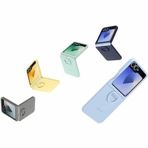 Samsung Carrying Case Samsung Galaxy Z Flip6 Smartphone - Blue - Anti-slip - Silicone Body - Ring