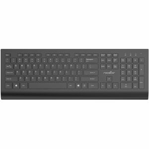 Rocstor Premium Combo Keyboard & Mouse - Wireless RF 2.40 GHz Keyboard - Black - Wireless RF Mouse - 1200 dpi - Black
