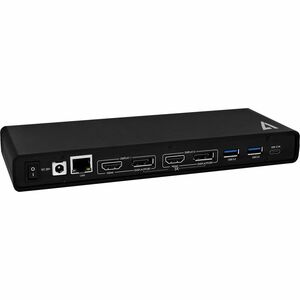 Station d'accueil V7 UCDDS2 USB Type C pour Notebook - Capacité de chargement - 130 W - Noir - 2 Écrans supportées - 4K, 5
