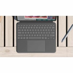Logitech Combo Touch 键盘/机套 用于 33 cm (13") Apple 平板 - 中文 键盘 - 灰 - 防刮, 耐刮擦 - 铝, 布料 Body - 286 毫米 高度 x 227.5 毫米 宽度 x 13.5 毫米 深度