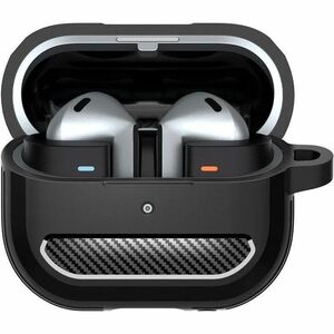 Spigen Rugged Armor Charging Case Samsung Earbud - Matte Black - Thermoplastic Polyurethane (TPU), Metal Body - Carbon Fib