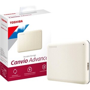 Dynabook Canvio Advance 1 TB Portable Hard Drive - External - Light Beige - USB 3.2 (Gen 1)