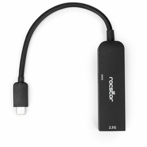 Rocstor Premium USB-C to 2.5 Gb Ethernet with USB-C 100W Power Delivery PD 3.0 Adapter - 1x USB Type C - Male - 1 x RJ-45 