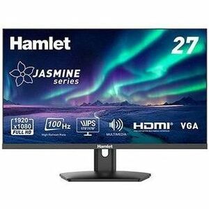 Hamlet Monitor LCD HM27JF-V - 27 Full HD 1920x1080100 Hz IPS. Altoparlanti stereo integrati. Dotato di ingressi HDMI + VGA